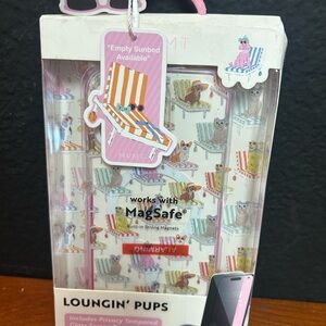 MVMT Clear MagSafe Case with Multicolor Puppy Lounge Print IPhone 15 Pro Max